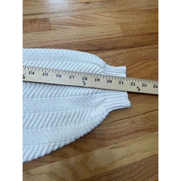 VTG Trader Bay Men's Sweater 2XL Cotton Cream Chevron Knit Hand Framed USA - Picture 6 of 8